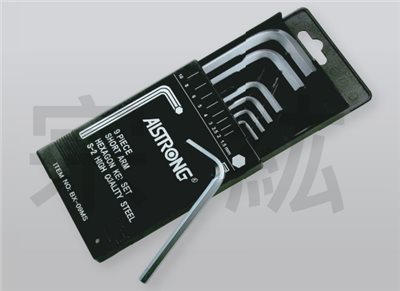 BX-09MS(RS)  9支組白角短型六角板手組 S-2